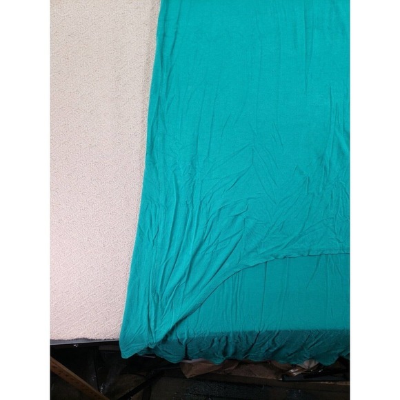 Forever 21 Dress Womens Medium M Scoop Neck Green Polyester Flowy Sleeveless - Picture 6 of 13